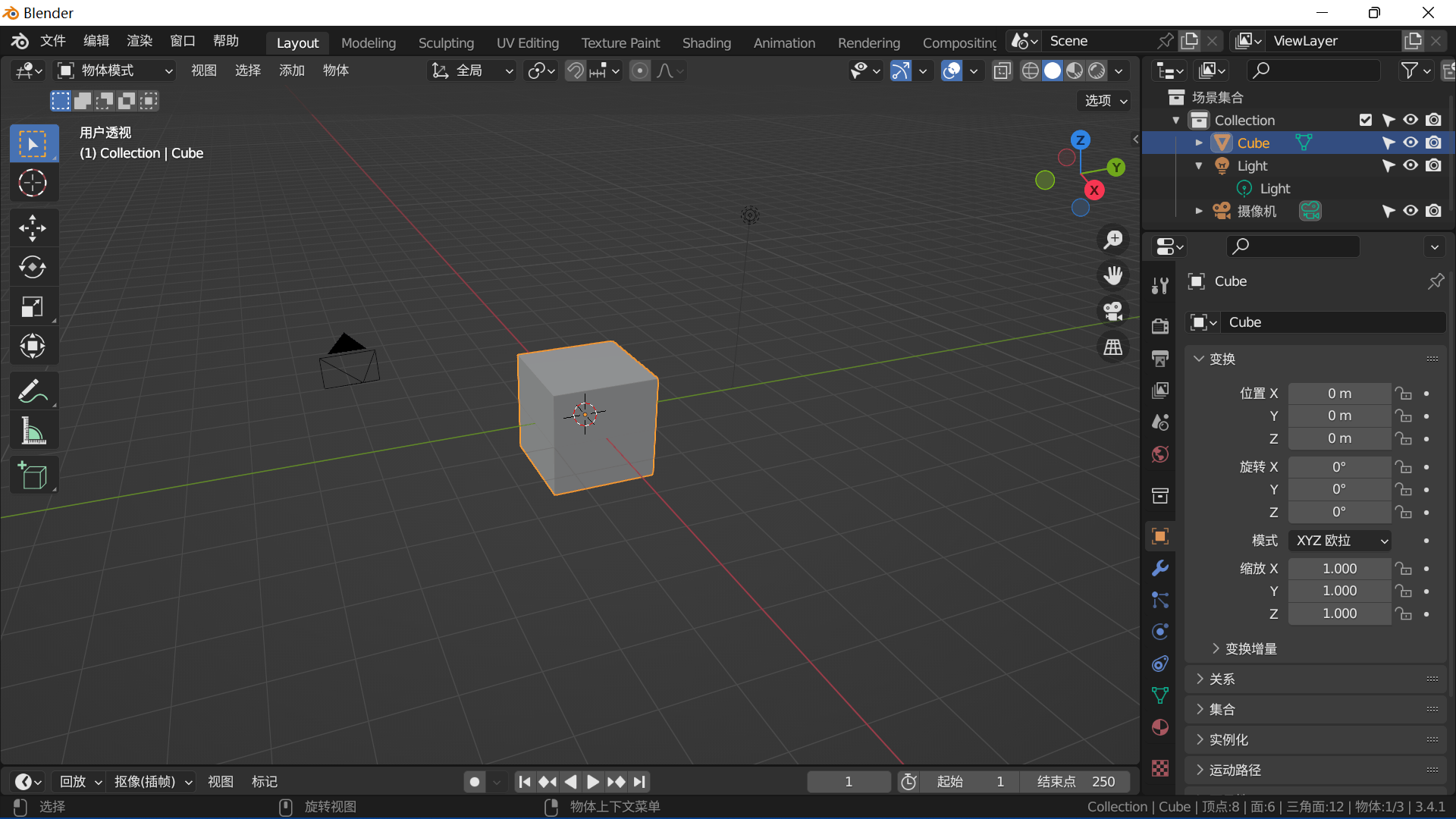 Blender默认模型